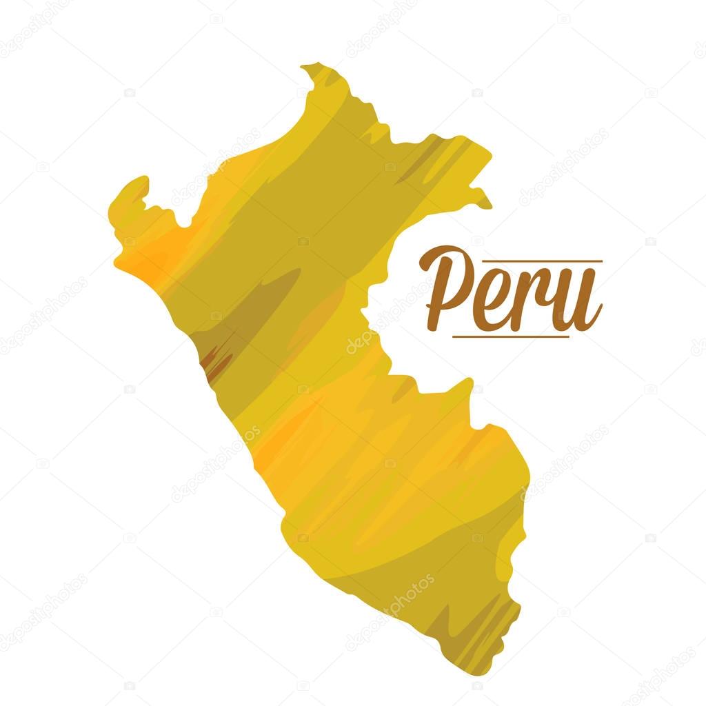 名称:孤立的秘鲁地图